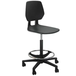 Sedia Tecnica Sanificabile, Regolabile In Altezza, Nero