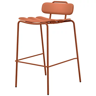 Sgabello Alto Lime Con Schienale, Rosso 1 Sgabello Alto Lime Con Schienale, Rosso