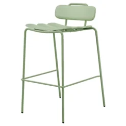 Sgabello Alto Lime Con Schienale, Verde