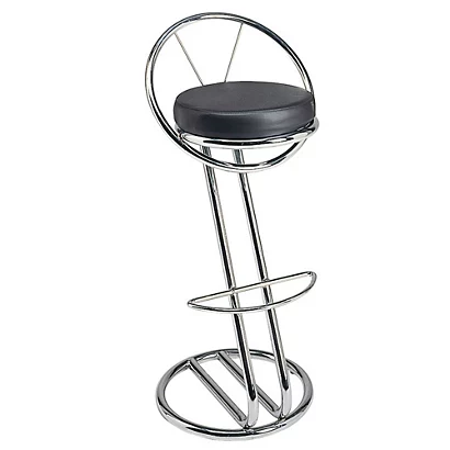 Sgabello Alto Prestige Con Schienale, Nero 1 Sgabello Alto Prestige Con Schienale, Nero