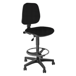 Sgabello Ergonomico In Pelle, Nero