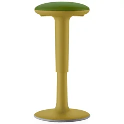 Sgabello Ergonomico Sway, Tessuto Target, Struttura Senape, Sedile Verde
