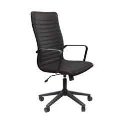 Slim Poltrona Presidenziale, Ecopelle, Nero