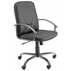 Time Krome Poltrona Direzionale, Ecopelle, Nero