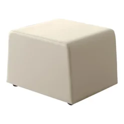 Trendy Plus Pouf, Similpelle, Imbottito, Crema