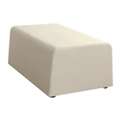 Trendy Plus Pouf, Similpelle, Imbottito, Crema