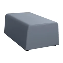 Trendy Plus Pouf, Similpelle, Imbottito, Grigio