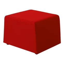 Trendy Plus Pouf, Similpelle, Imbottito, Rosso