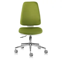 Winner Deluxe Sedia Operativa, Tessuto Acrilico 100%, Scocca Bianca, Verde