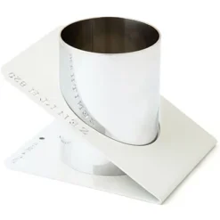 ZENITH Bicchiere Portapenne 820, 12,2 X 10 X 9,2 Cm, Metallo/Acciaio Nichelato, Bianco