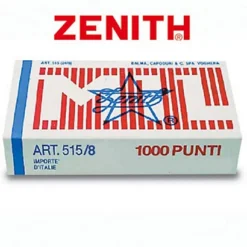 ZENITH Punti Metallici 515/8, Passo 12 Mm, Gamba 8 Mm (Confezione 10.000 Pezzi)